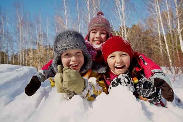 Children Winter Camping Activities Smile