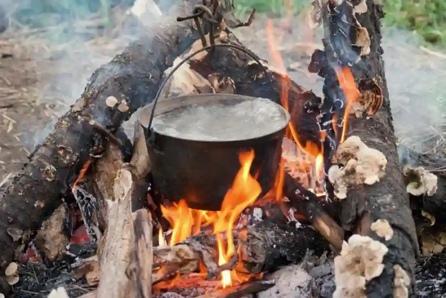 Boiling Water Over a Campfire or Portable Stove