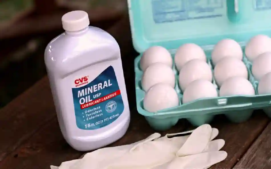 Coating Eggs with Mineral Oil for Preservation