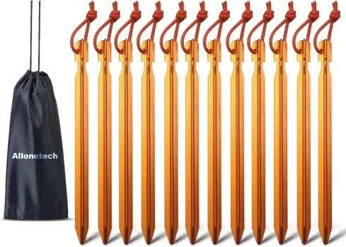 All one Tech 12 Pack Tent Stakes