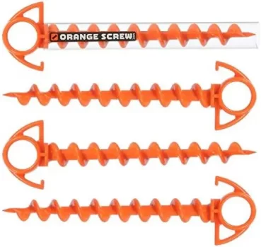 Orange Screw The Ultimate 4 Pack Tent Stakes