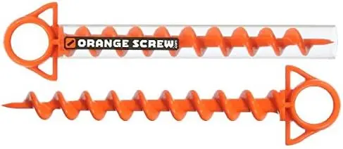 Orange Screw The Ultimate Ground Large 2 Pack Tent Stakes