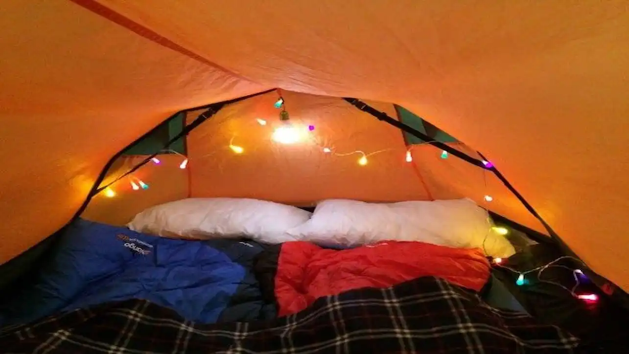 How to Hang Lights Inside a Camping Tent